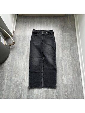 Black / White Levi’s Faded “Ribcage Straight” Denim Jeans / Pants (Tagged W:30)